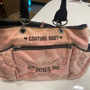 Juicy Couture Pink Quilted Baby Bag